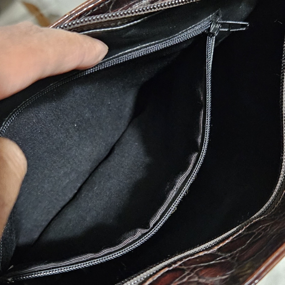 SHARIF Crocodile Leather Crossbody Bag - Picture 8 of 13